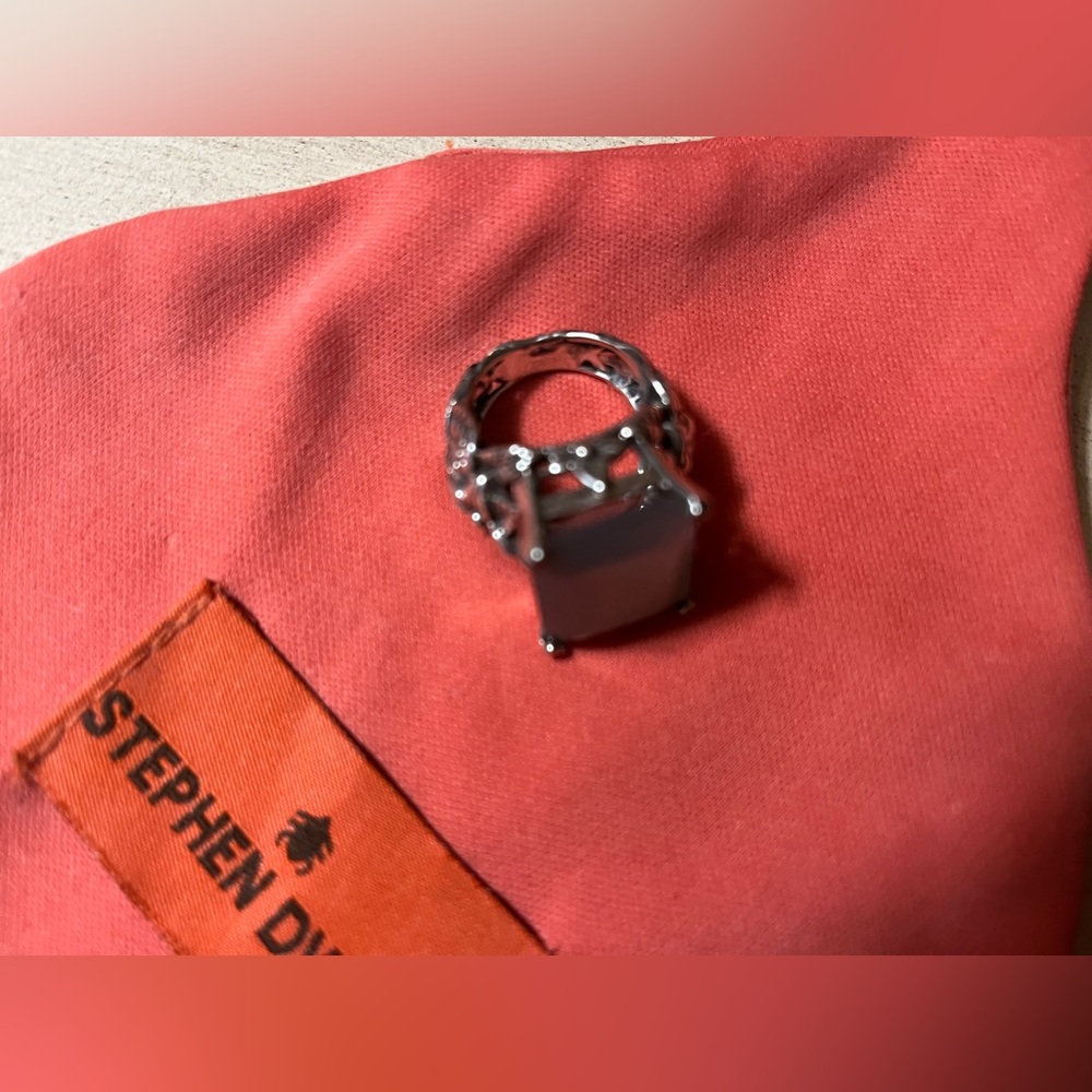 STEPHEN DWECK Carved Sterling Natural Agate Ring NWT 🩶 - Picture 11 of 14